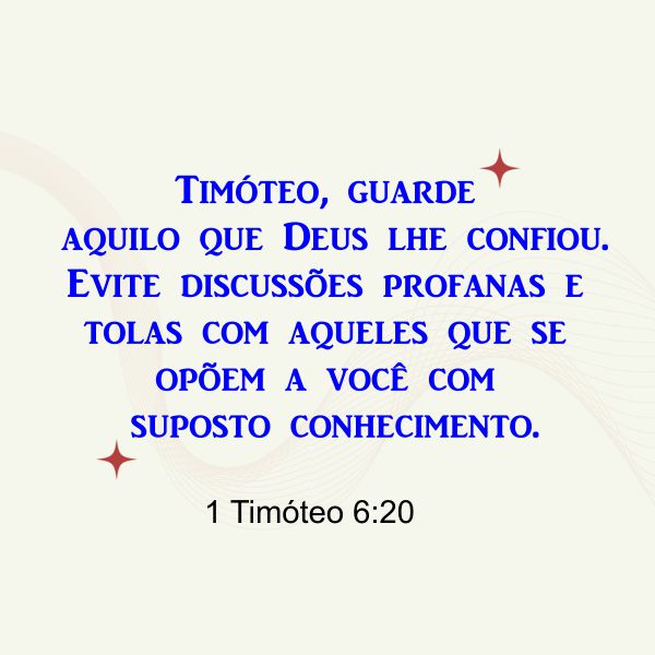 1 Timóteo 6:20