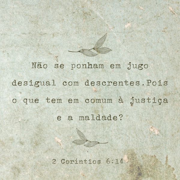 2 Coríntios 6:14