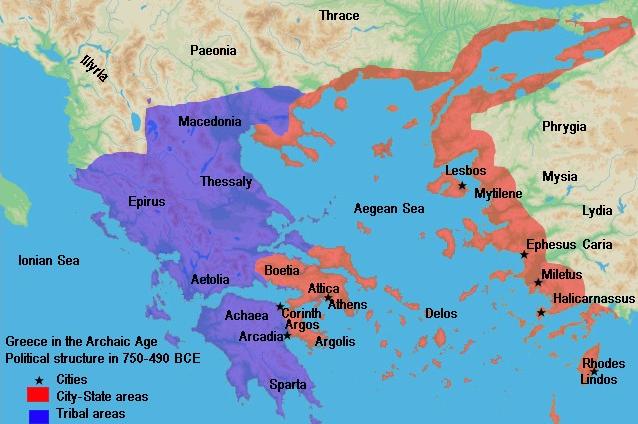 Mapa de Grecia